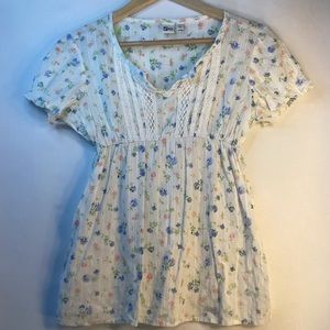 SO top floral boho flowy Y2k